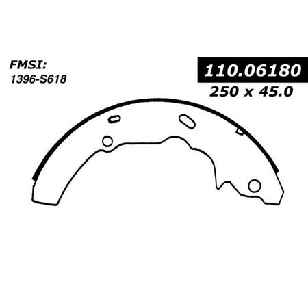 CENTRIC PARTS Centric Brake Shoes, 111.06180 111.06180